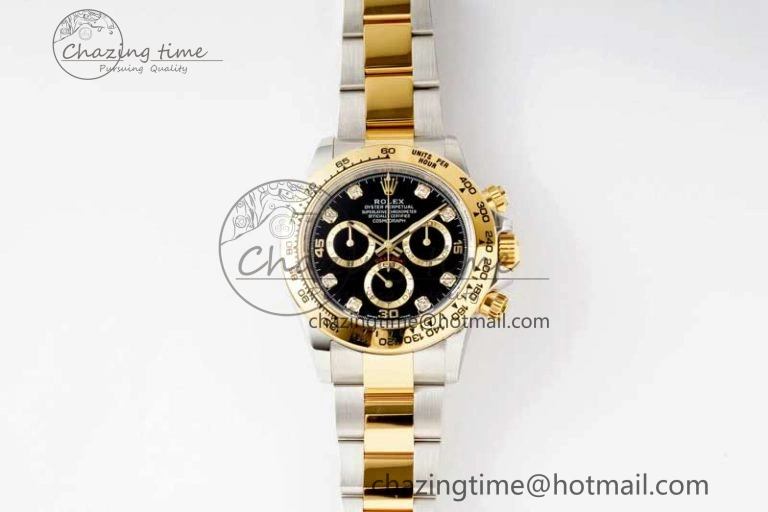 Daytona 116523 BTF 1:1 Best Edition 904L SS Case and Bracelet Black Diamonds Dial SA EyeCatching 2339
