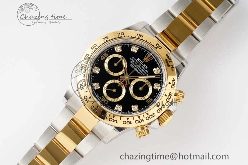 Daytona 116523 BTF 1:1 Best Edition 904L SS Case and Bracelet Black Diamonds Dial SA EyeCatching 2339