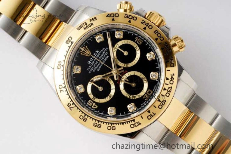 Daytona 116523 BTF 1:1 Best Edition 904L SS Case and Bracelet Black Diamonds Dial SA EyeCatching 2339