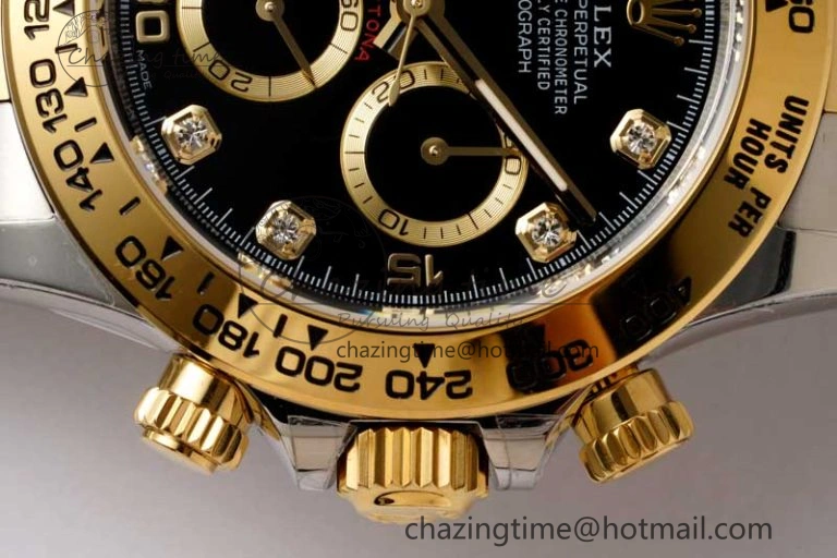 Daytona 116523 BTF 1:1 Best Edition 904L SS Case and Bracelet Black Diamonds Dial SA EyeCatching 2339