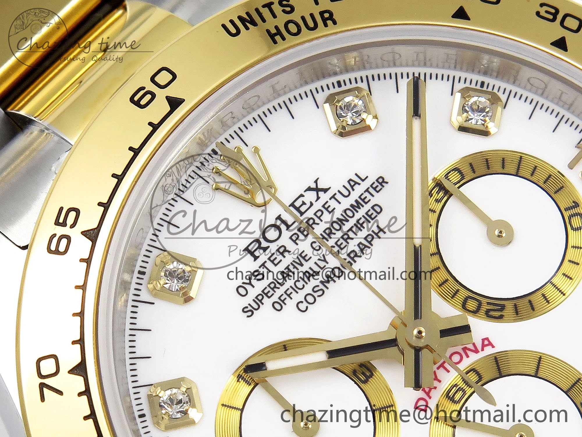 Daytona 116523 SS YG VRF 1:1 Best Edition White Diamonds Dial on SS YG Bracelet A Original 1644