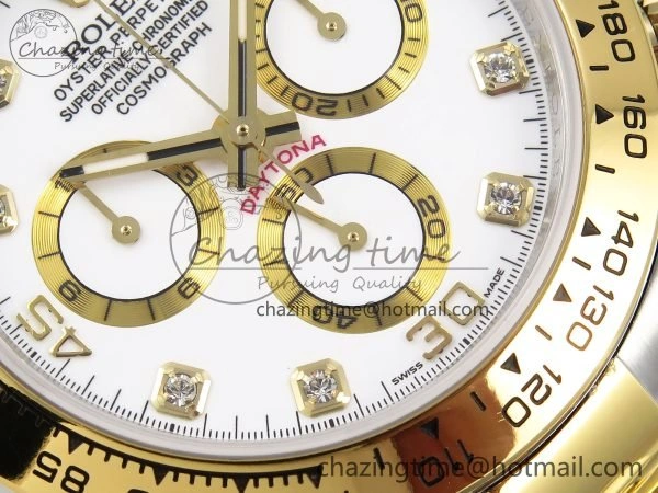 Daytona 116523 SS YG VRF 1:1 Best Edition White Diamonds Dial on SS YG Bracelet A Original 1644