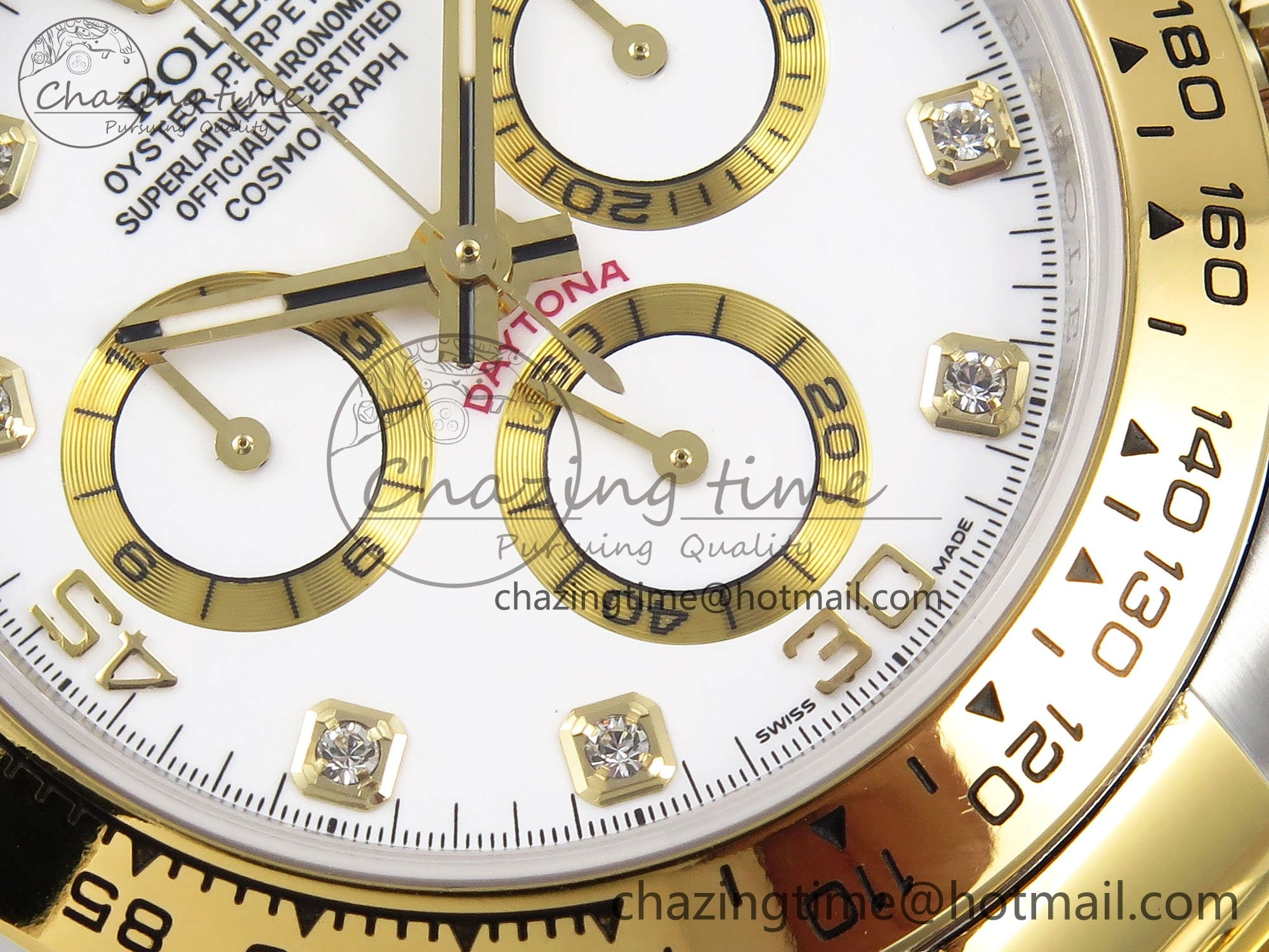 Daytona 116523 SS YG VRF 1:1 Best Edition White Diamonds Dial on SS YG Bracelet A Original 1644