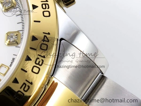 Daytona 116523 SS YG VRF 1:1 Best Edition White Diamonds Dial on SS YG Bracelet A Original 1644