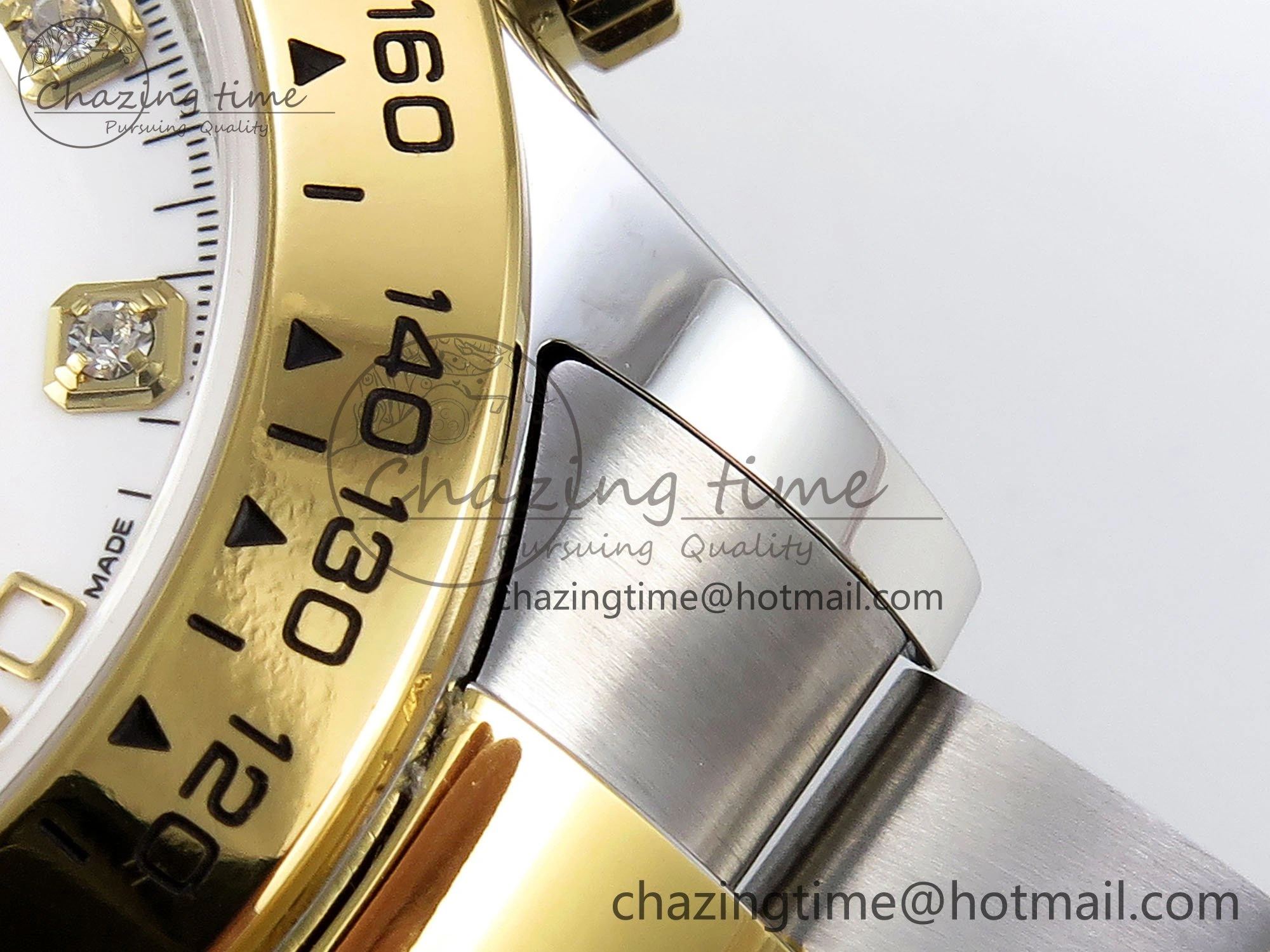 Daytona 116523 SS YG VRF 1:1 Best Edition White Diamonds Dial on SS YG Bracelet A Original 1644