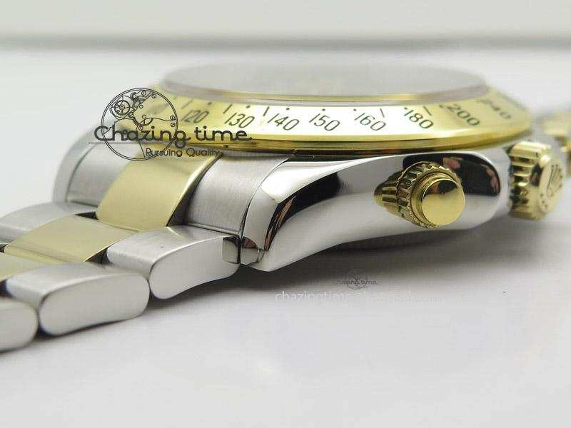 SportInspired Daytona 116523 SS YG White Dial On SS YG Bracelet A7750 JF 4028