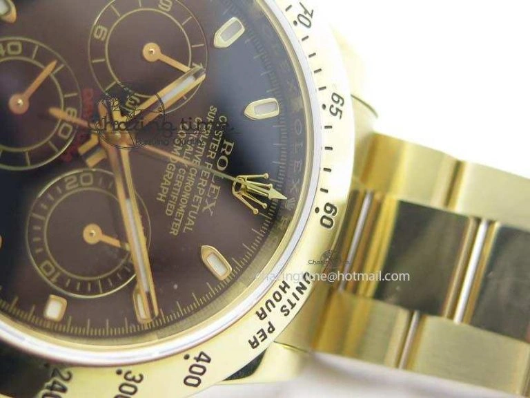Sophisticated Daytona 116523 YG JF Best Edition Black Dial On YG Bracelet A 3817