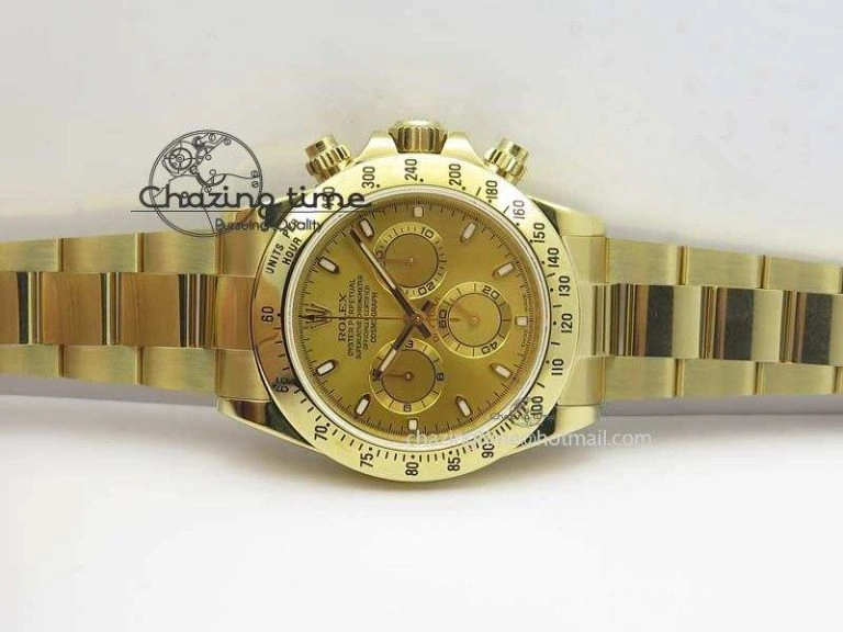 Sophisticated Daytona 116523 YG JF Best Edition Gold Dial On YG Bracelet A 3819