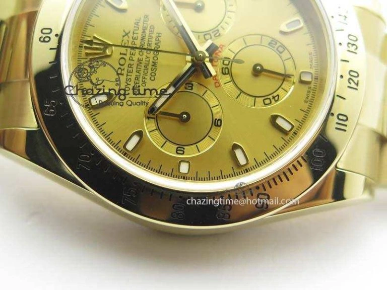 Sophisticated Daytona 116523 YG JF Best Edition Gold Dial On YG Bracelet A 3819