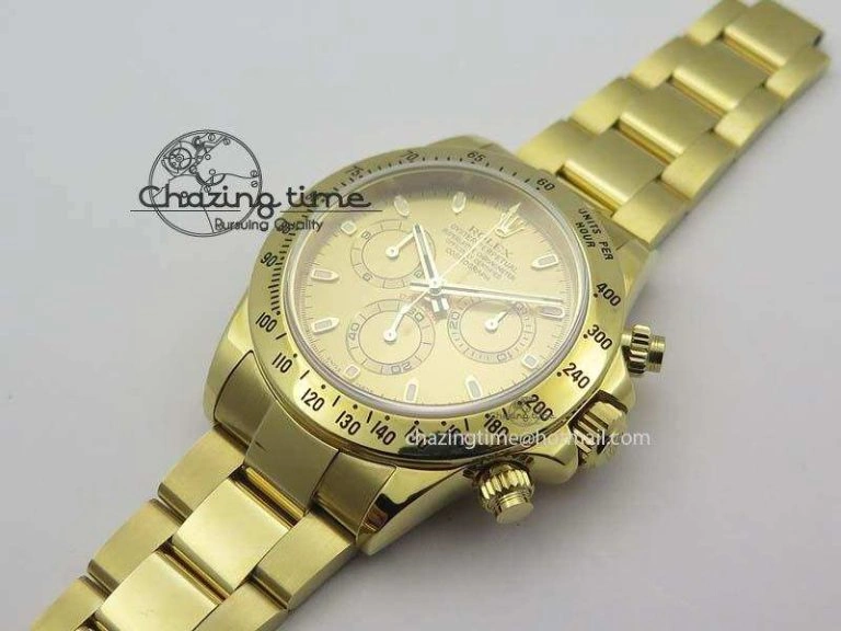 Sophisticated Daytona 116523 YG JF Best Edition Gold Dial On YG Bracelet A 3819