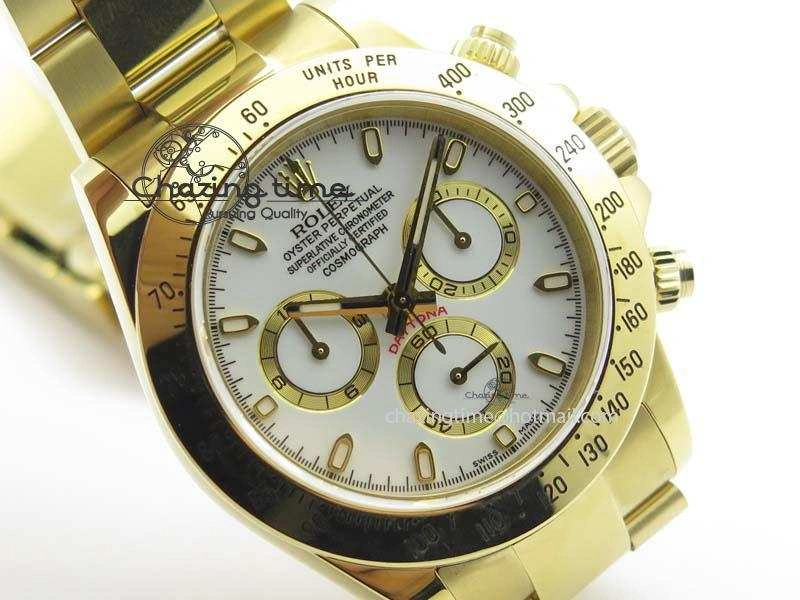 Reliable Daytona 116523 YG JF Best Edition White Dial On YG Bracelet A 3820