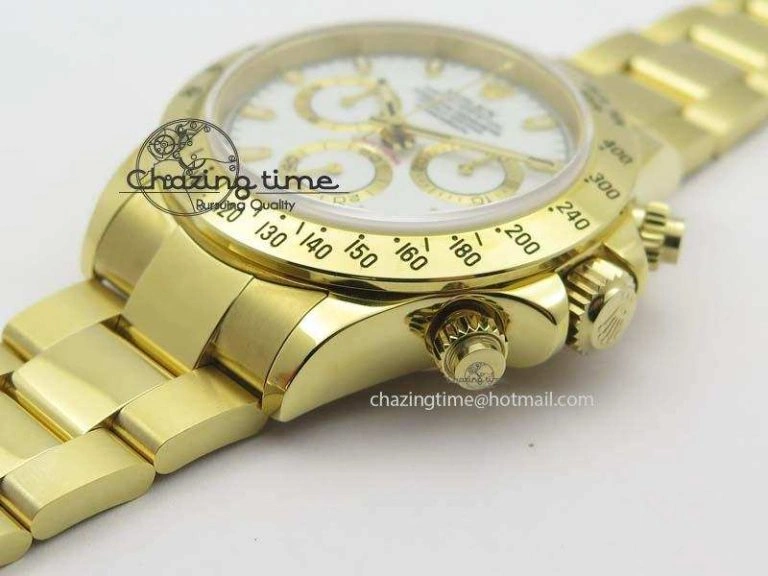 Reliable Daytona 116523 YG JF Best Edition White Dial On YG Bracelet A 3820