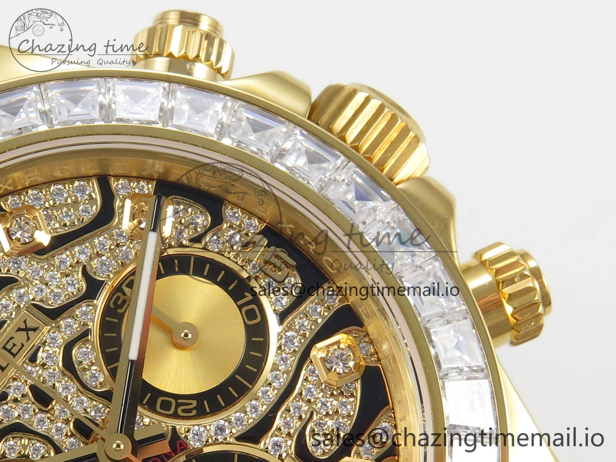 Daytona 116588TBR ‘Eye Of The Tiger’ YG 3CF 1:1 Best Edition Tiger Diamonds Dial on Oysterflex Strap SH4130 V2 (Mod Version) Sophisticated 77