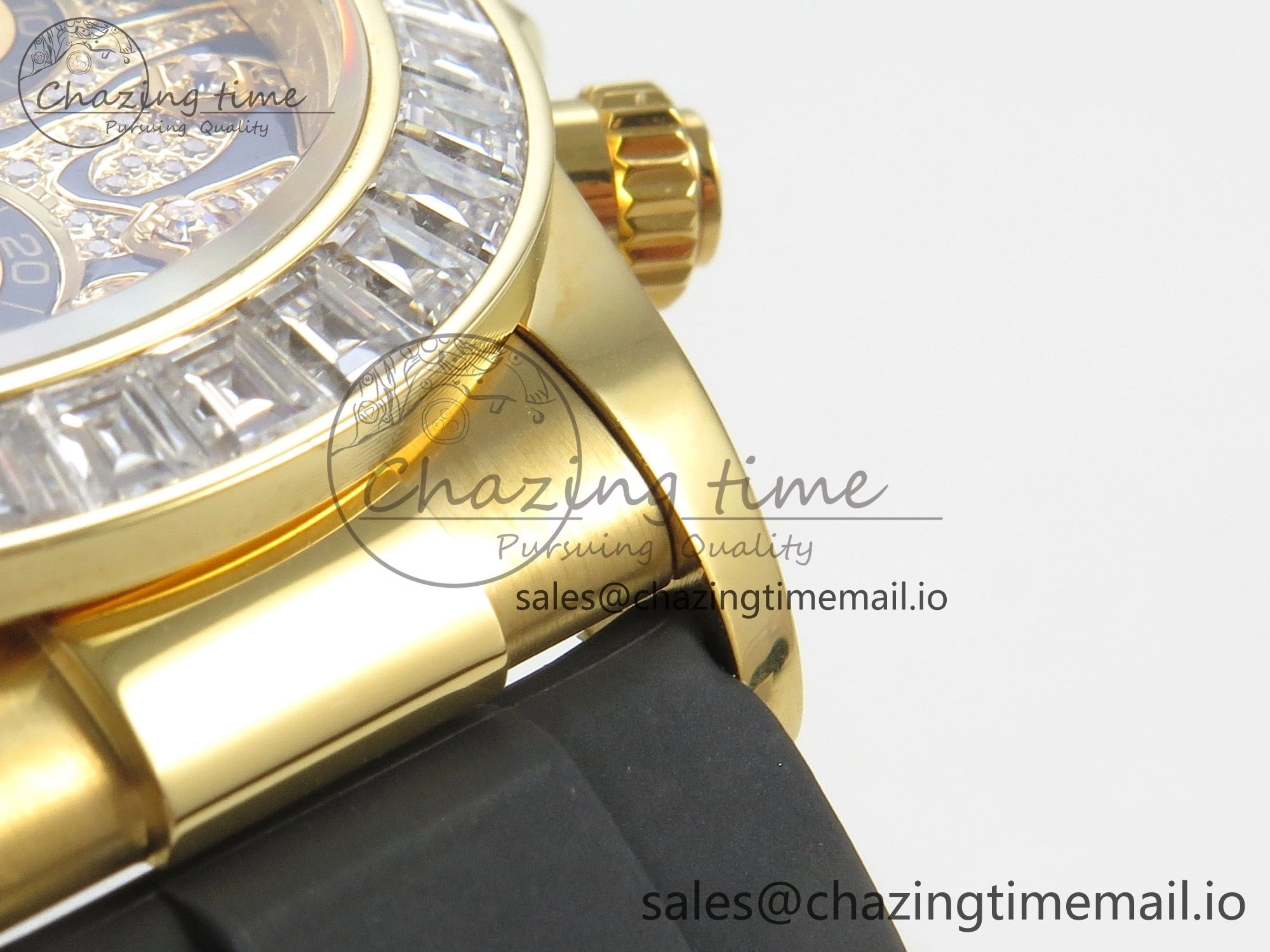 Daytona 116588TBR ‘Eye Of The Tiger’ YG 3CF 1:1 Best Edition Tiger Diamonds Dial on Oysterflex Strap SH4130 V2 (Mod Version) Sophisticated 77