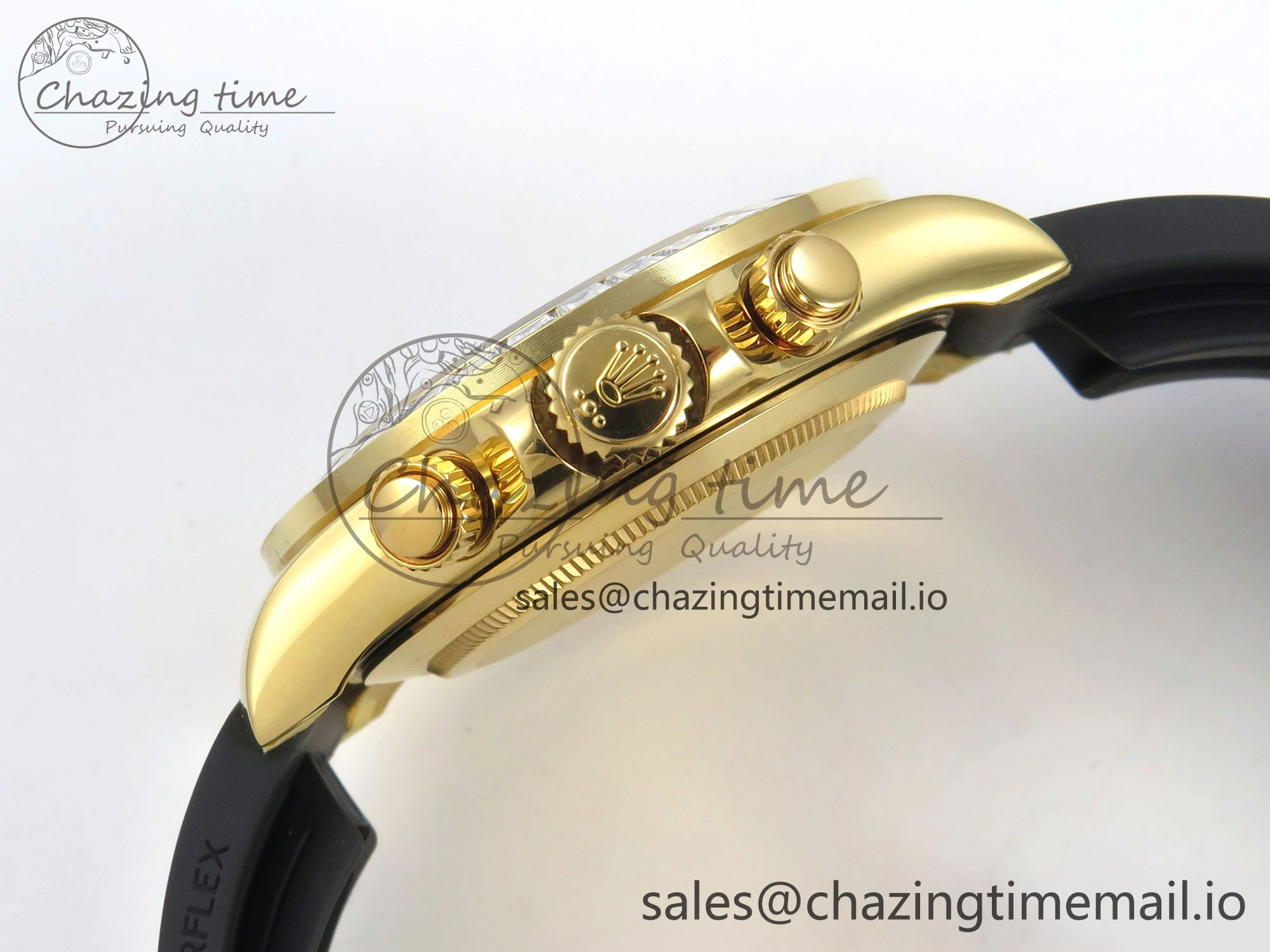 Daytona 116588TBR ‘Eye Of The Tiger’ YG 3CF 1:1 Best Edition Tiger Diamonds Dial on Oysterflex Strap SH4130 V2 (Mod Version) Sophisticated 77