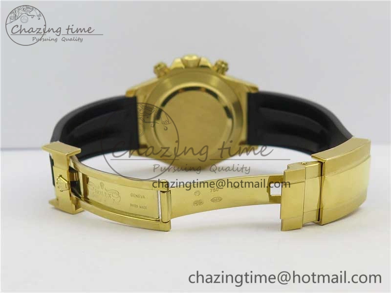 Daytona 116589RBOW YG Rainbow Crystal BLF Best Edition Black Dial on Rubber Strap A StreetReady 3238