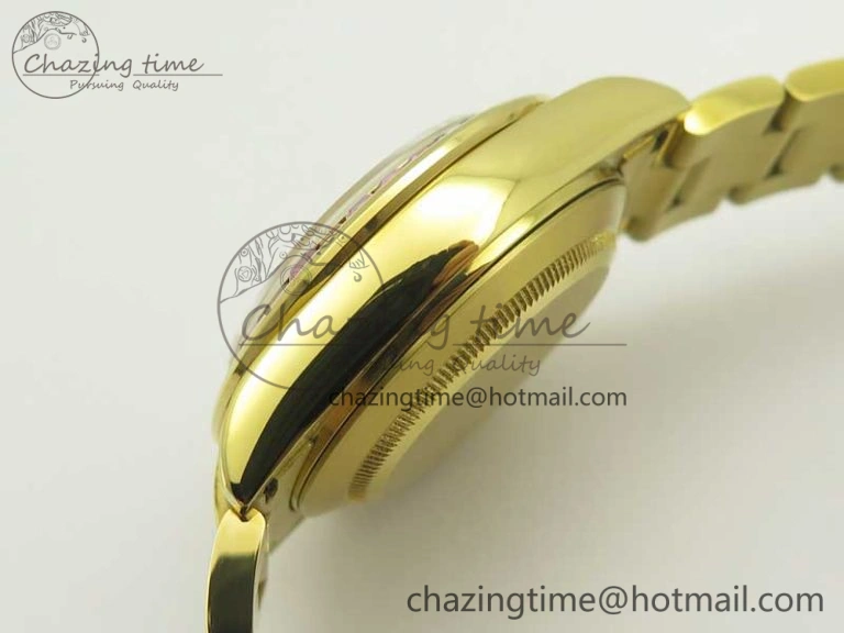 Durable Daytona 116589RBOW YG Rainbow Crystal BLF Best Edition Black Dial on YG Bracelet A 3352
