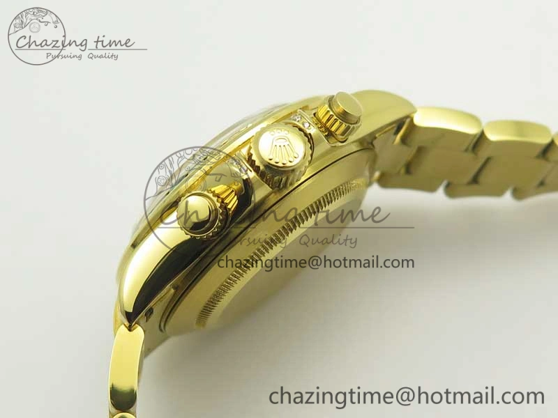Durable Daytona 116589RBOW YG Rainbow Crystal BLF Best Edition Black Dial on YG Bracelet A 3352