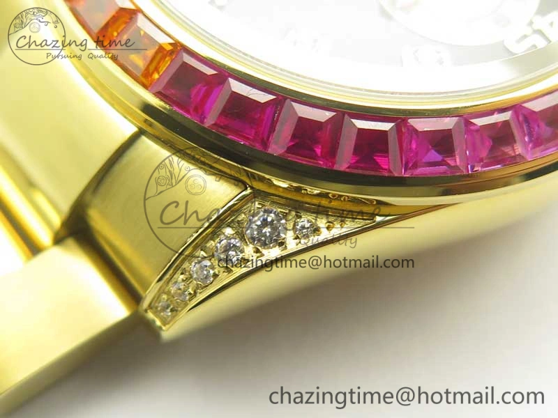 Durable Daytona 116589RBOW YG Rainbow Crystal BLF Best Edition Black Dial on YG Bracelet A 3352