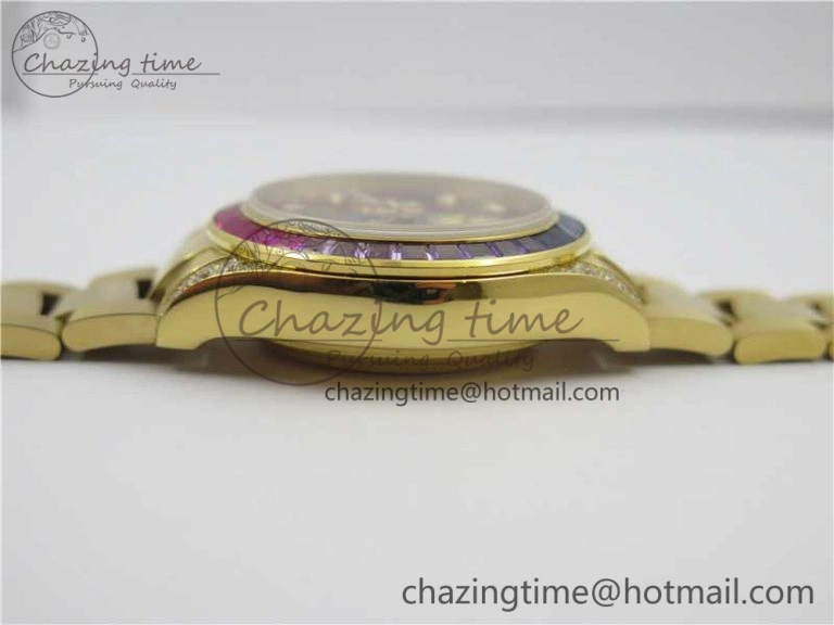 Daytona 116589RBOW YG Rainbow Crystal BLF Best Edition Black Dial on YG Bracelet A SportInspired 3175
