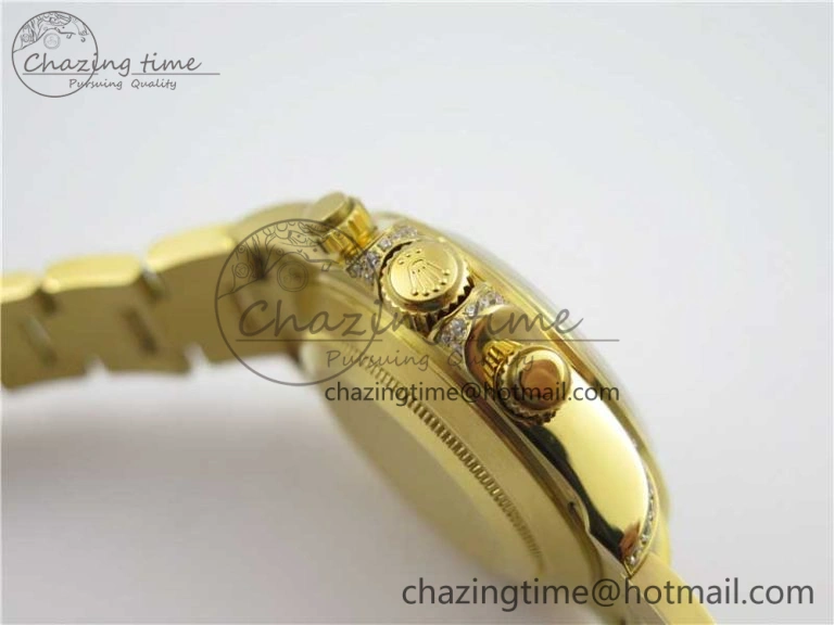 Daytona 116589RBOW YG Rainbow Crystal BLF Best Edition Black Dial on YG Bracelet A SportInspired 3175