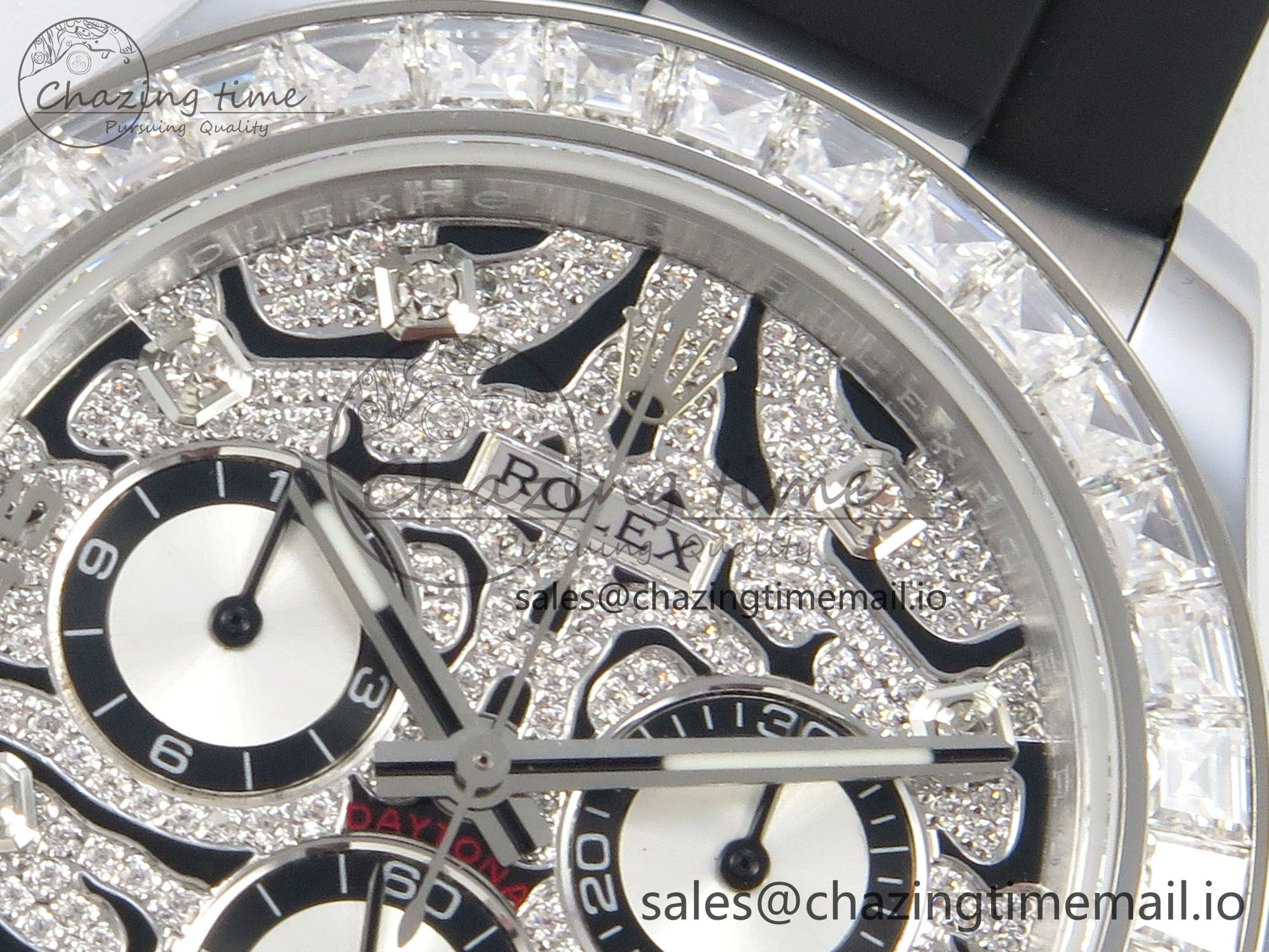 Daytona 116589TBR ‘Eye Of The Tiger’ SS 3CF 1:1 Best Edition Tiger Diamonds Dial on Oysterflex Strap SH4130 V2 (Mod Version) Trendy 49