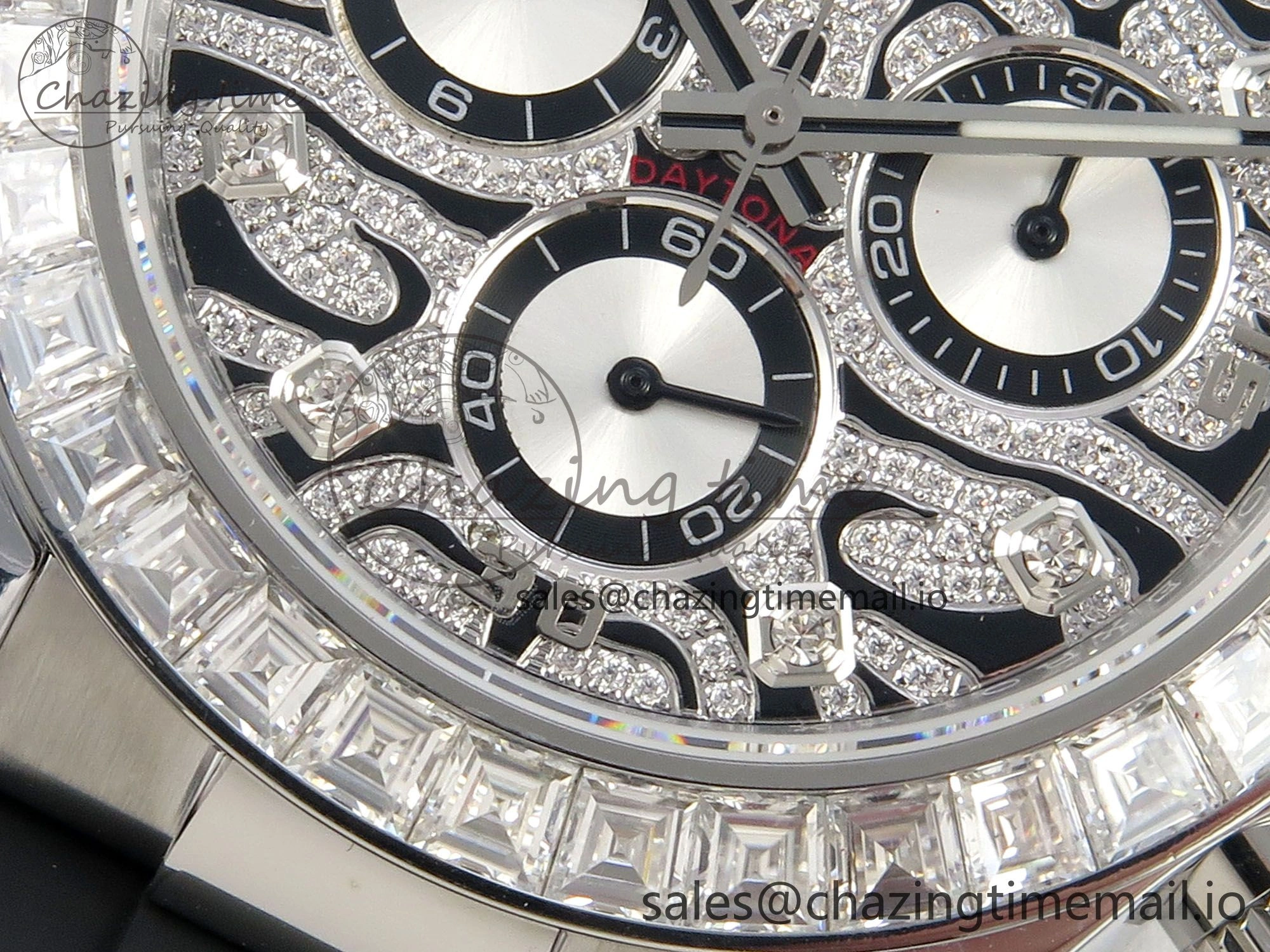 Daytona 116589TBR ‘Eye Of The Tiger’ SS 3CF 1:1 Best Edition Tiger Diamonds Dial on Oysterflex Strap SH4130 V2 (Mod Version) Trendy 49