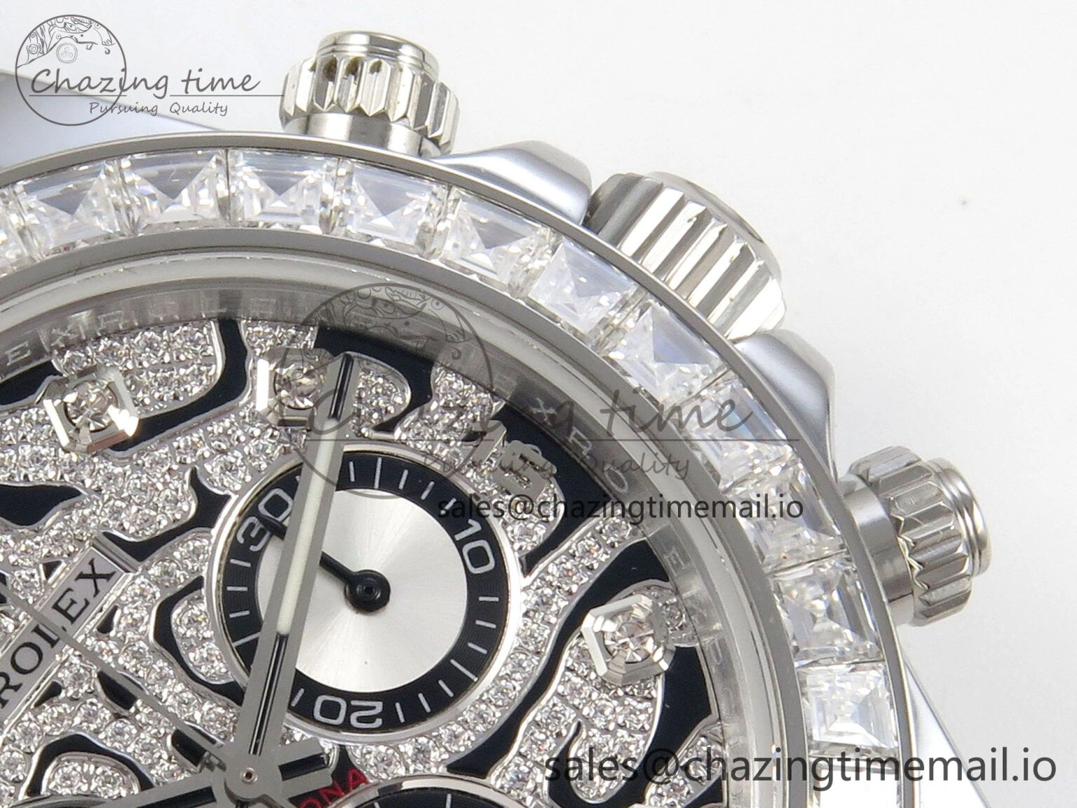 Daytona 116589TBR ‘Eye Of The Tiger’ SS 3CF 1:1 Best Edition Tiger Diamonds Dial on Oysterflex Strap SH4130 V2 (Mod Version) Trendy 49
