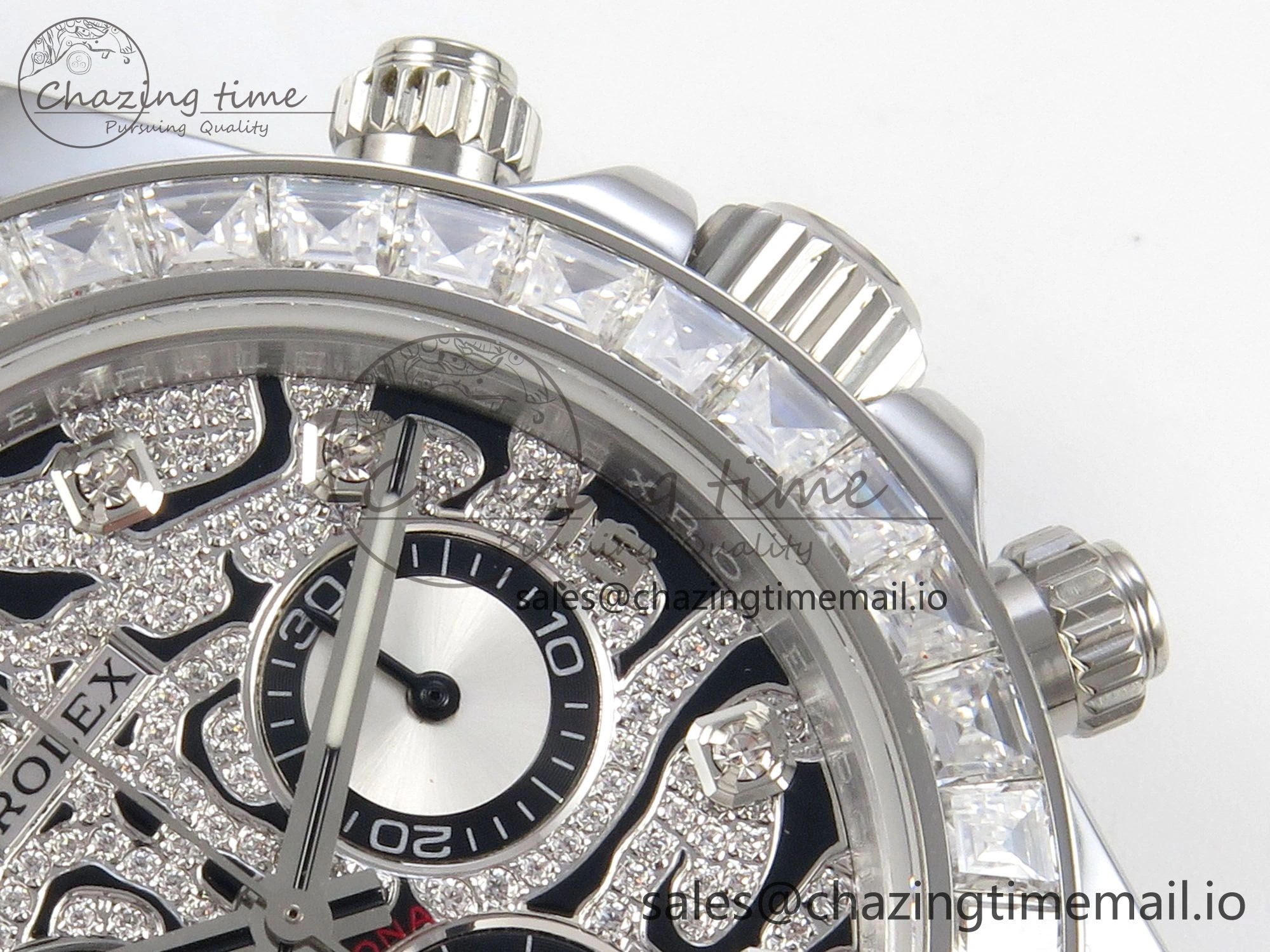Daytona 116589TBR ‘Eye Of The Tiger’ SS 3CF 1:1 Best Edition Tiger Diamonds Dial on Oysterflex Strap SH4130 V2 (Mod Version) Trendy 49