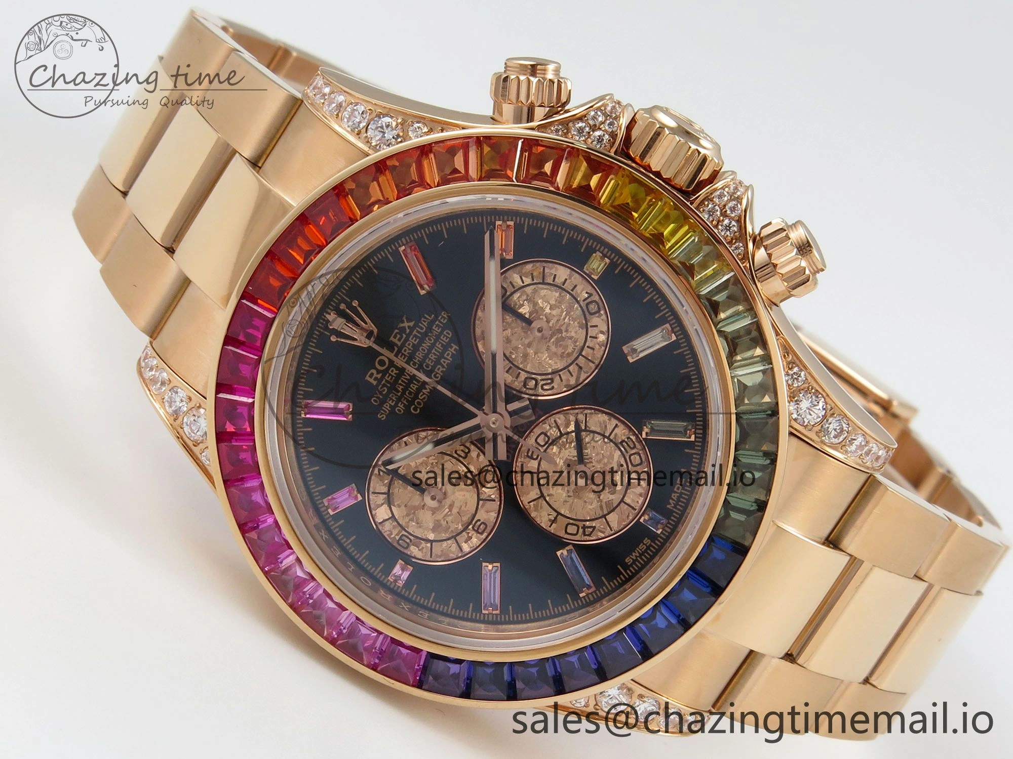 Daytona 116595 RBOW Rainbow IPKF Best Edition Black RG Dial on RG Bracelet DD GoAnywhere 276