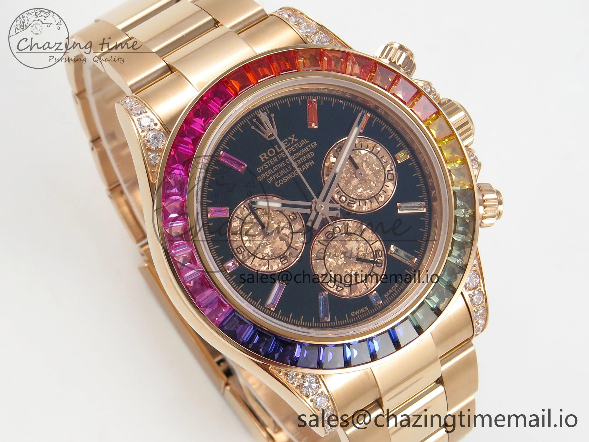Daytona 116595 RBOW Rainbow IPKF Best Edition Black RG Dial on RG Bracelet DD GoAnywhere 276