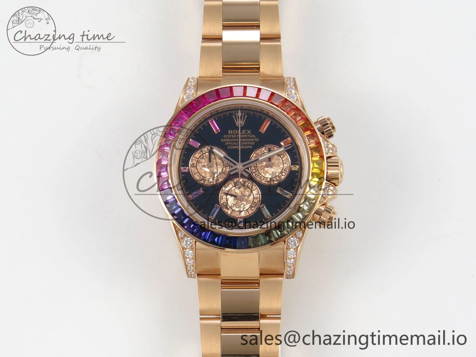 Daytona 116595 RBOW Rainbow IPKF Best Edition Black RG Dial on RG Bracelet DD GoAnywhere 276