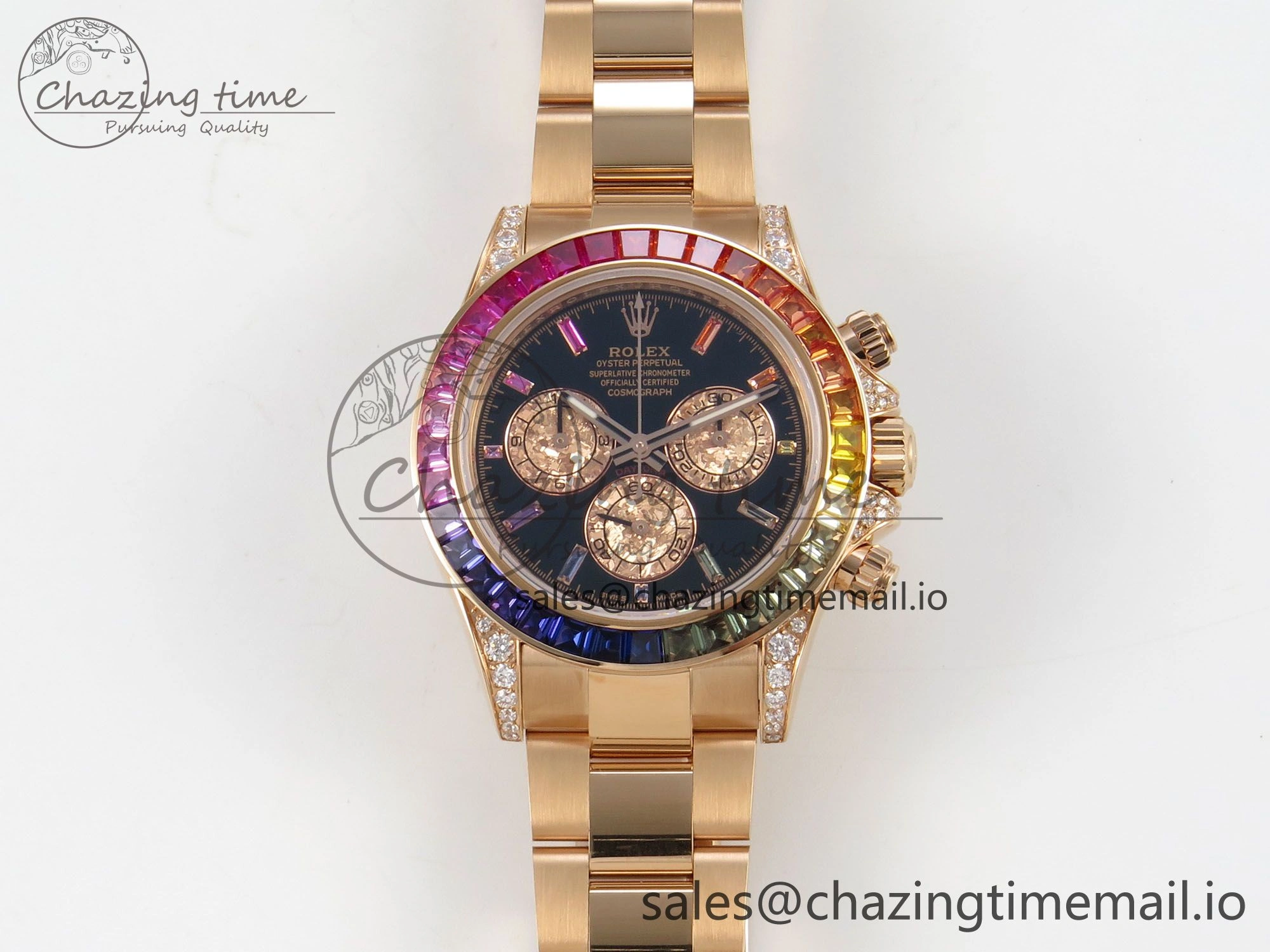 Daytona 116595 RBOW Rainbow IPKF Best Edition Black RG Dial on RG Bracelet DD GoAnywhere 276