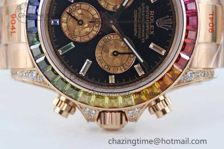 StreetReady Daytona 116595RBOW RG TWF 1:1 Best Edition 904L Steel Black RG Dial on RG Bracelet A 2403