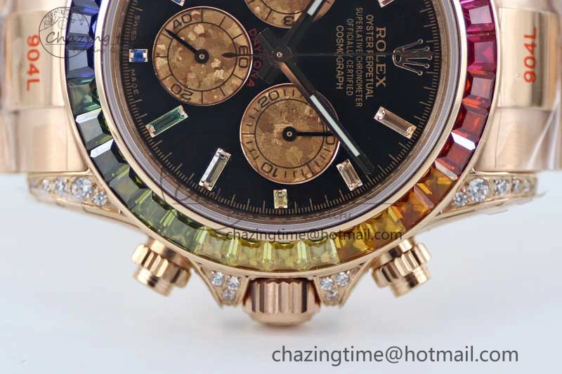 StreetReady Daytona 116595RBOW RG TWF 1:1 Best Edition 904L Steel Black RG Dial on RG Bracelet A 2403