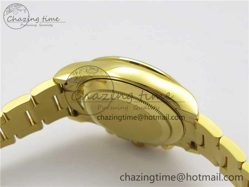 Fashionable Daytona 116598 Wrapped YG Case and Bracelet WWF 1:1 Best Edition YG Dial Real Diamond Markers On YG Bracelet SA 2594