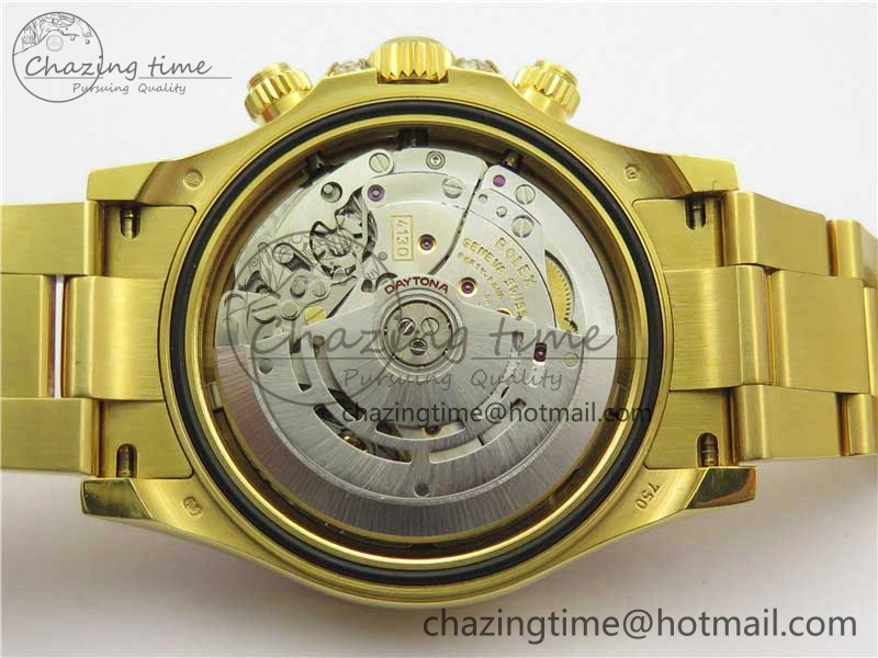 Fashionable Daytona 116598 Wrapped YG Case and Bracelet WWF 1:1 Best Edition YG Dial Real Diamond Markers On YG Bracelet SA 2594
