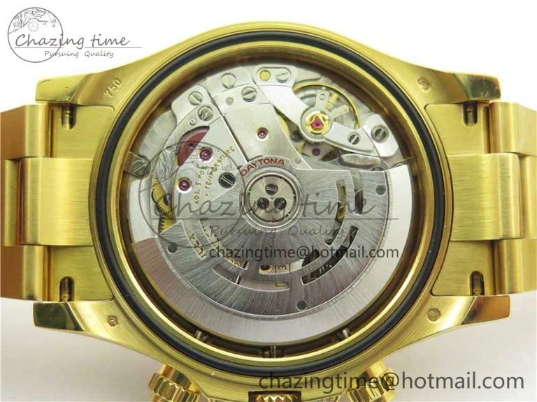 Fashionable Daytona 116598 Wrapped YG Case and Bracelet WWF 1:1 Best Edition YG Dial Real Diamond Markers On YG Bracelet SA 2594