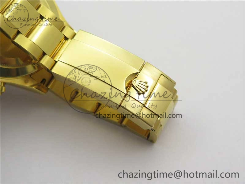 Fashionable Daytona 116598 Wrapped YG Case and Bracelet WWF 1:1 Best Edition YG Dial Real Diamond Markers On YG Bracelet SA 2594