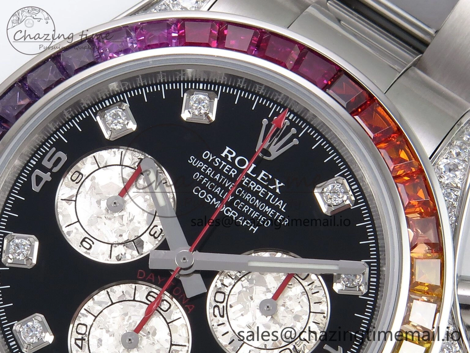 Cozy Daytona 116599RBOW Rainbow ZF 1:1 Best Edition Black Diamonds Dial on SS Bracelet SH 1118