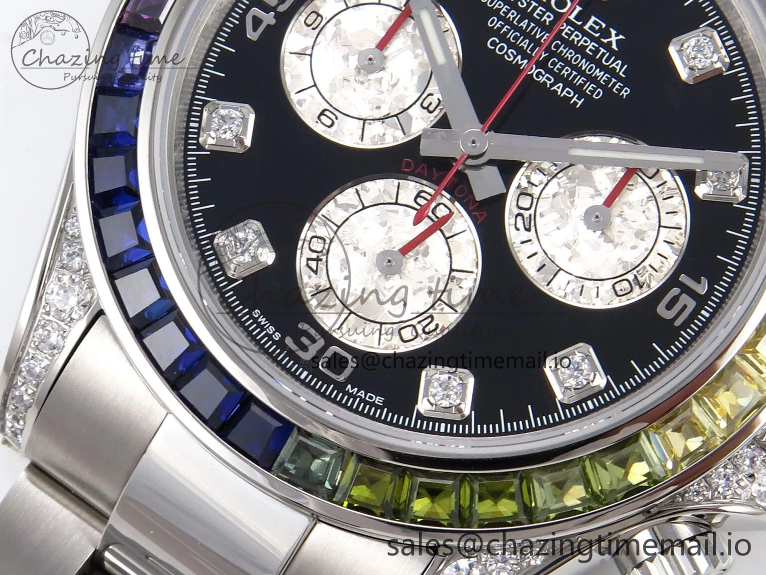 Cozy Daytona 116599RBOW Rainbow ZF 1:1 Best Edition Black Diamonds Dial on SS Bracelet SH 1118