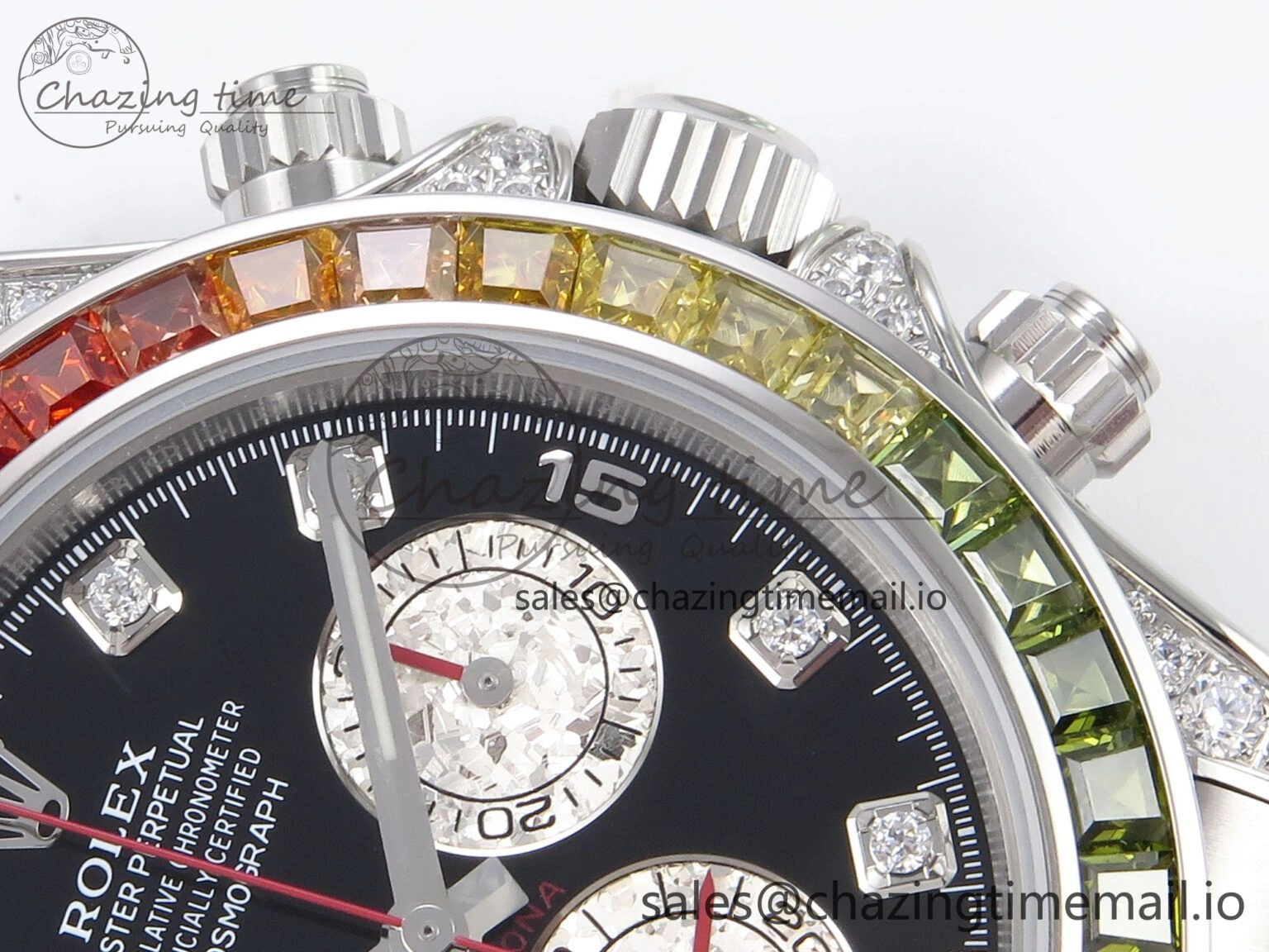 Cozy Daytona 116599RBOW Rainbow ZF 1:1 Best Edition Black Diamonds Dial on SS Bracelet SH 1118
