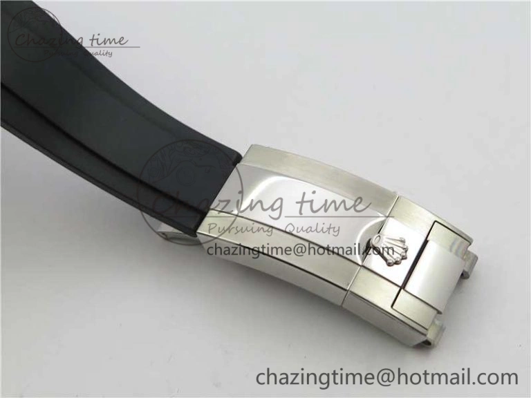 Upgraded Daytona 116599RBOW SS Rainbow Crystal BLF Best Edition Black Dial on Rubber Strap A 3237