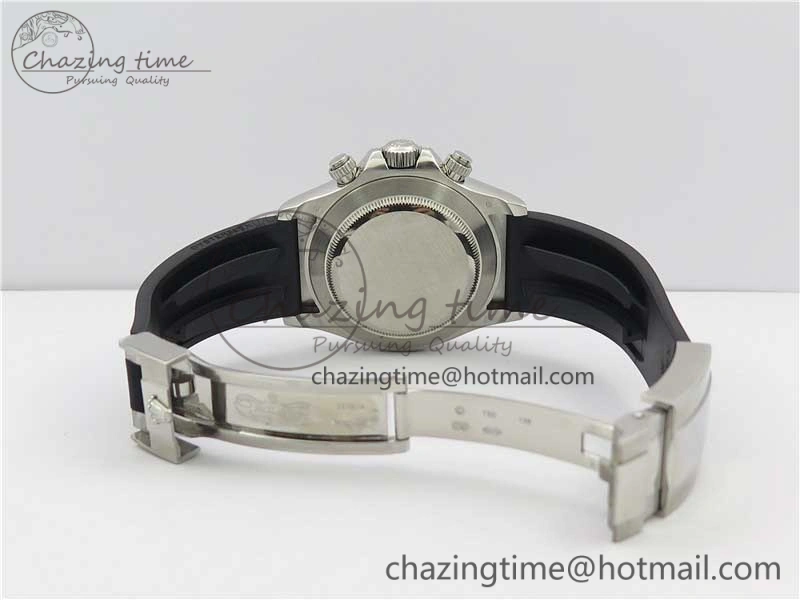 Upgraded Daytona 116599RBOW SS Rainbow Crystal BLF Best Edition Black Dial on Rubber Strap A 3237
