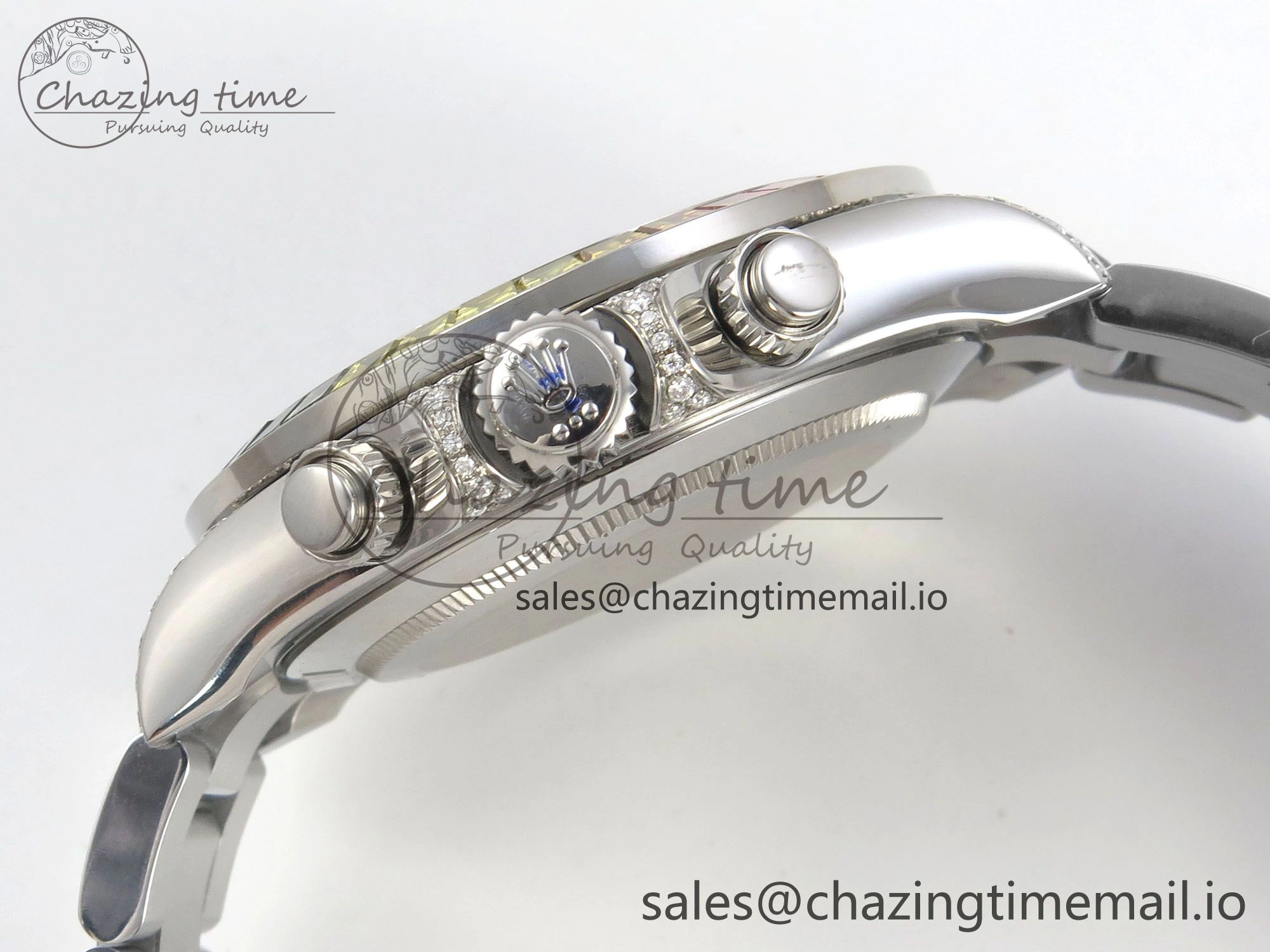Lightweight Daytona 116599rbow 3CF 1:1 Best Edition Rainbow Diamonds Bezel Black Diamonds Dial on SS Bracelet SH4130 V2(Mod Version) 138