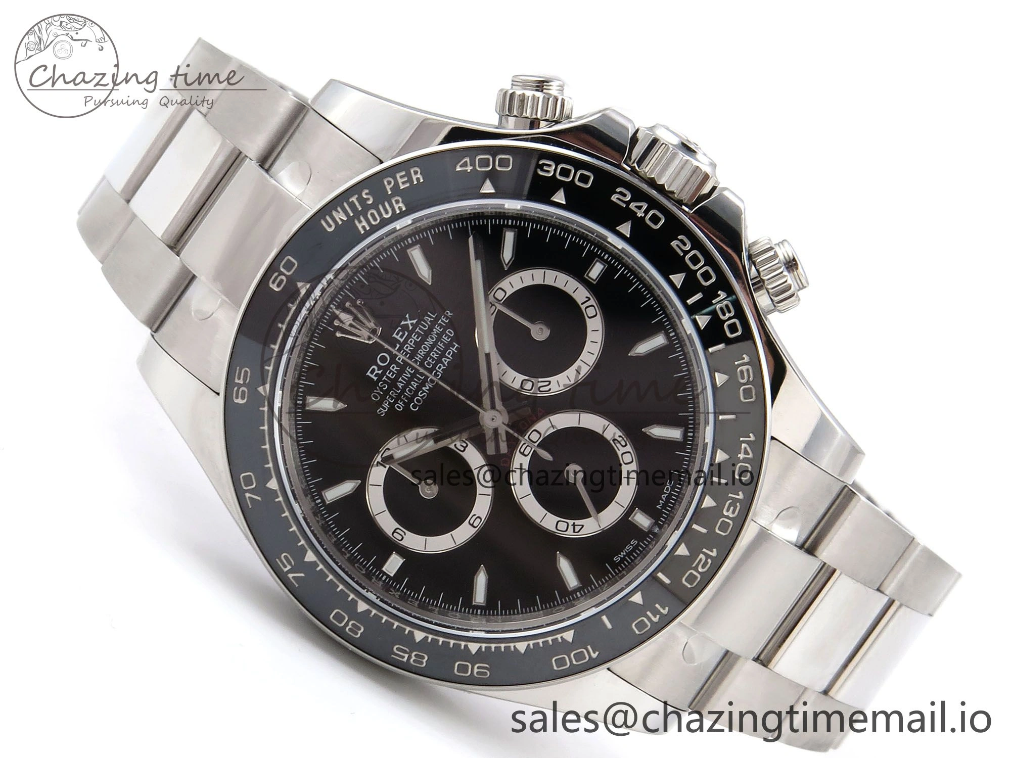 TechFriendly Daytona 126500 APF 1:1 Best Edition 904L Steel Black Dial on SS Oyster Bracelet DD 1114