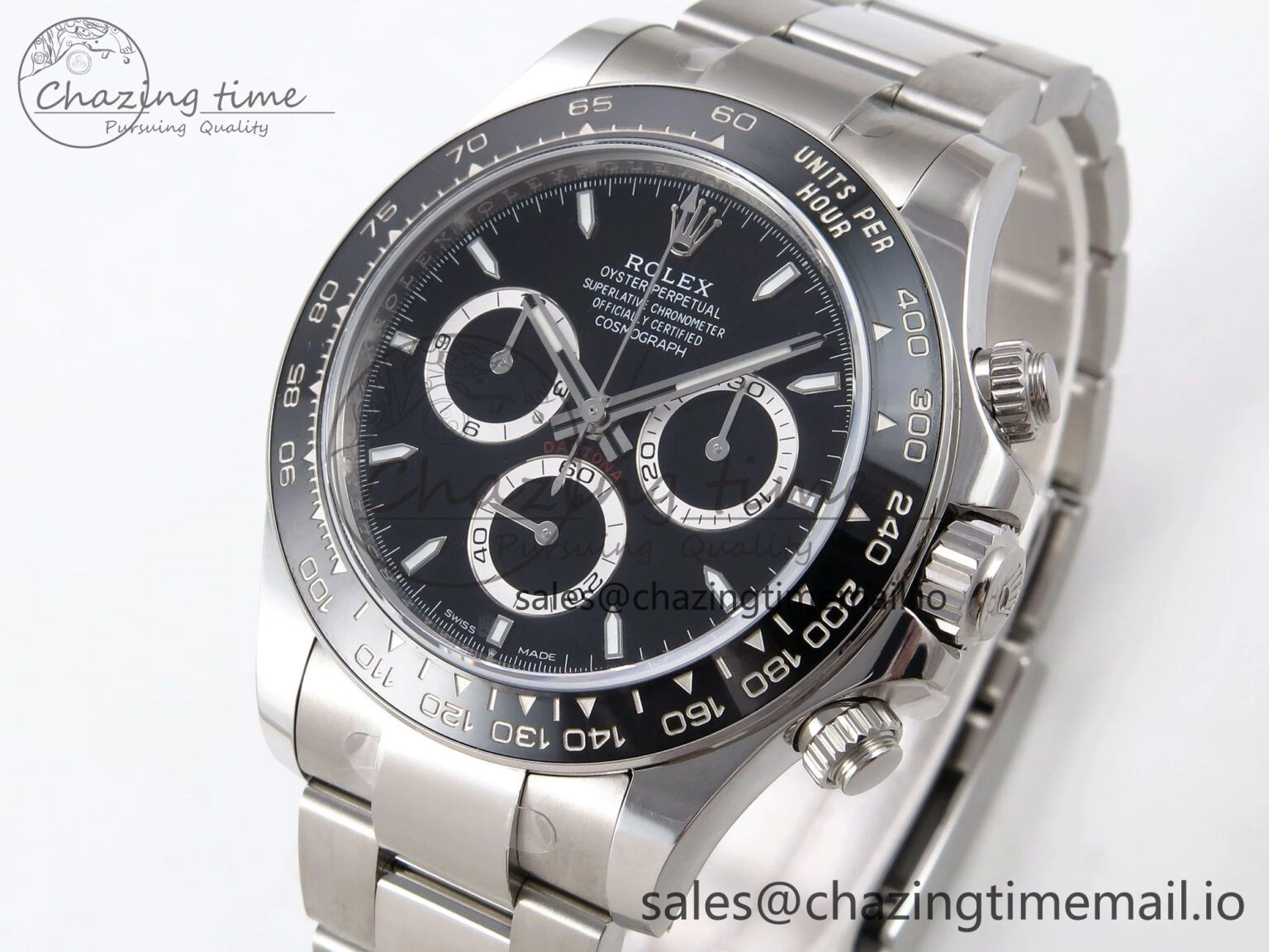 TechFriendly Daytona 126500 APF 1:1 Best Edition 904L Steel Black Dial on SS Oyster Bracelet DD 1114
