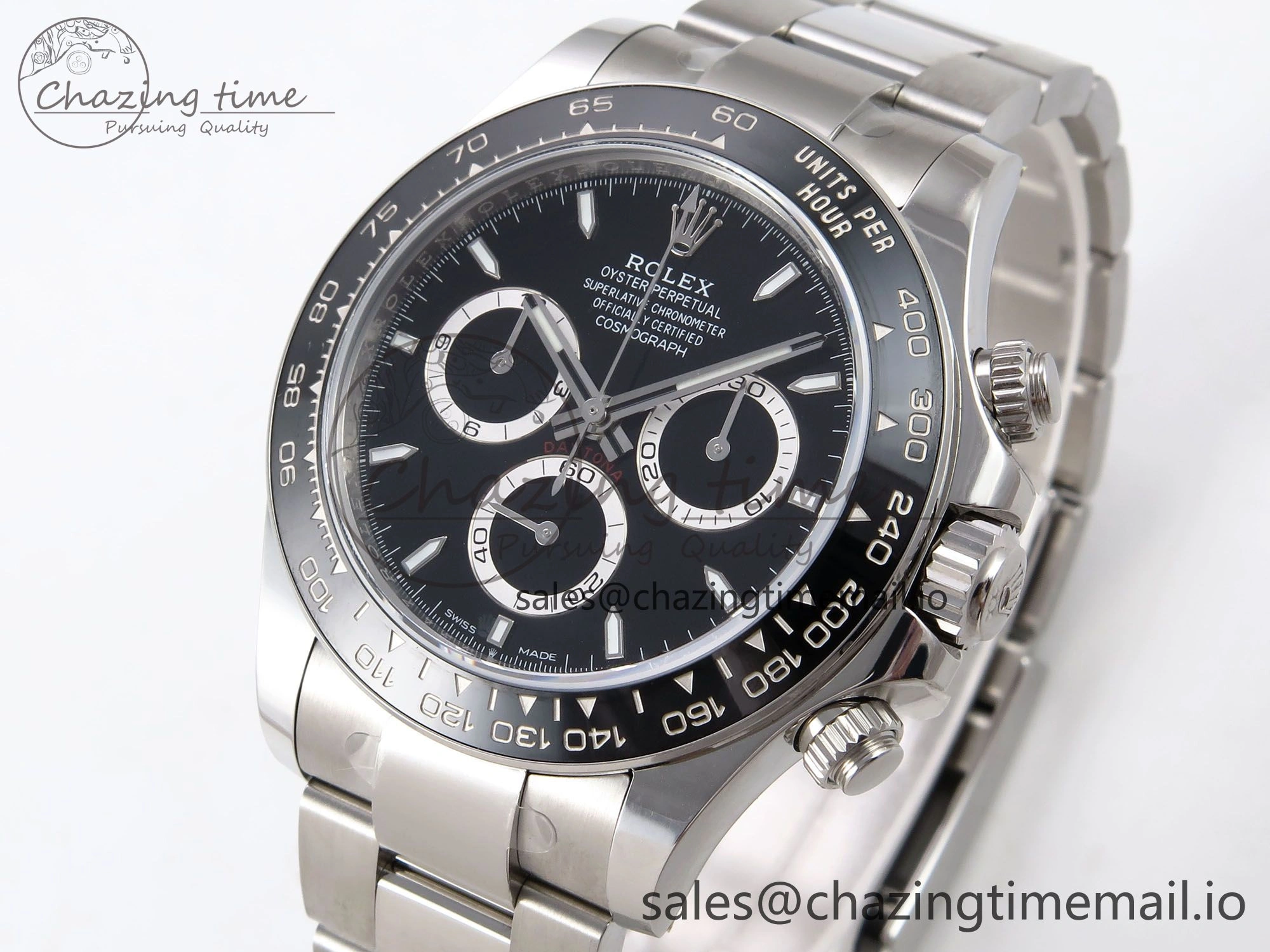 TechFriendly Daytona 126500 APF 1:1 Best Edition 904L Steel Black Dial on SS Oyster Bracelet DD 1114
