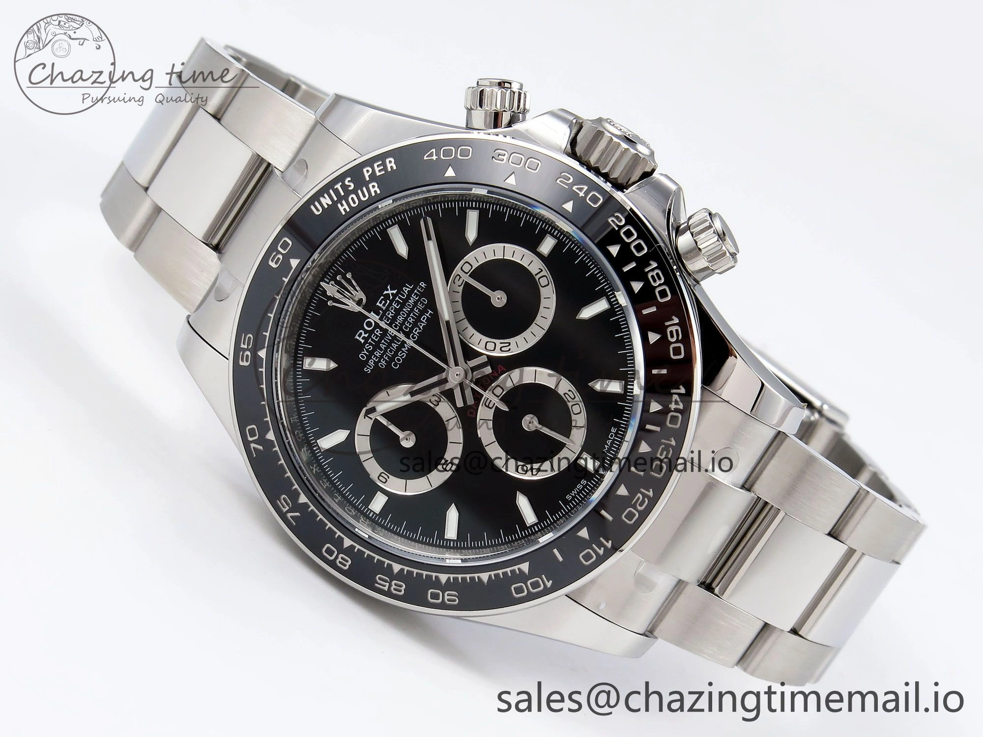 Daytona 126500 APSF 1:1 Best Edition 904L Steel Black Dial on SS Braclet SH Premium 1277