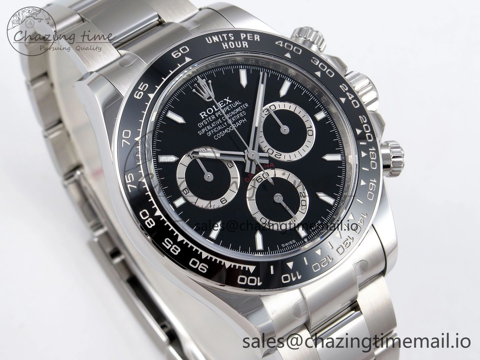 Daytona 126500 APSF 1:1 Best Edition 904L Steel Black Dial on SS Braclet SH Premium 1277